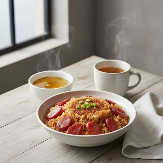 124. Sticky Rice with Chinese Sausage 糯米飯